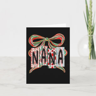 Cartão Laço Coquete Feliz Natal Nana Avó Natal Camisa de 