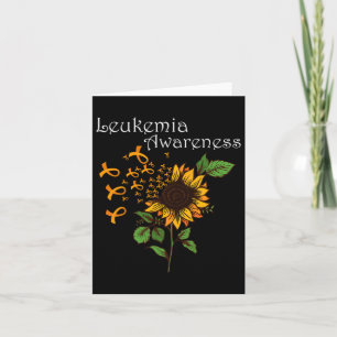 Cartão Laço Laranja de Conscientização sobre Leucemia Com