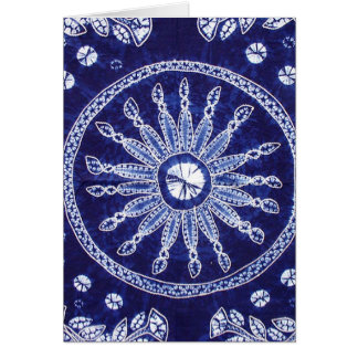 Cartão Laço-Tintura #4 do índigo de Miao