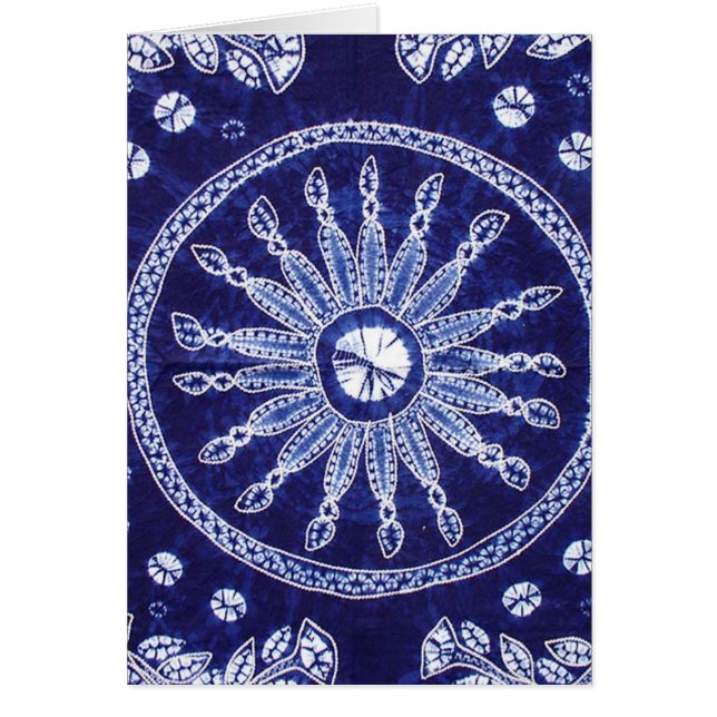 Cartão Laço-Tintura #4 do índigo de Miao (Frente)