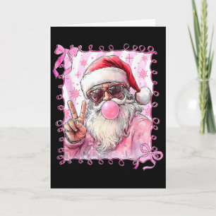Cartão Laços Coquetes de Natal de Santa Xmas Família H