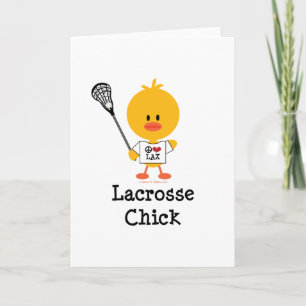 Cartão Lacrosse Chick Greeting Cards