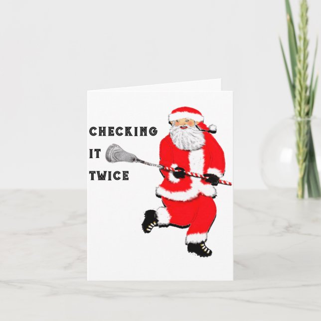 Cartão Lacrosse Christmas  (Frente)