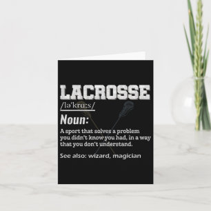 Cartão Lacrosse Definition For Sports Team Lax Player