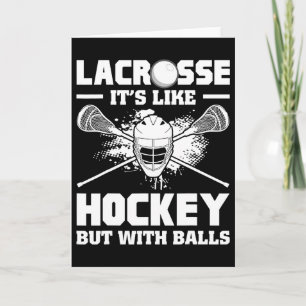 Cartão Lacrosse É Como Hóquei Mas Com Jogador Engraçado 
