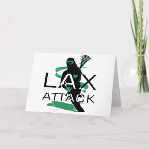 Cartão Lacrosse Girls LAX Attack Green