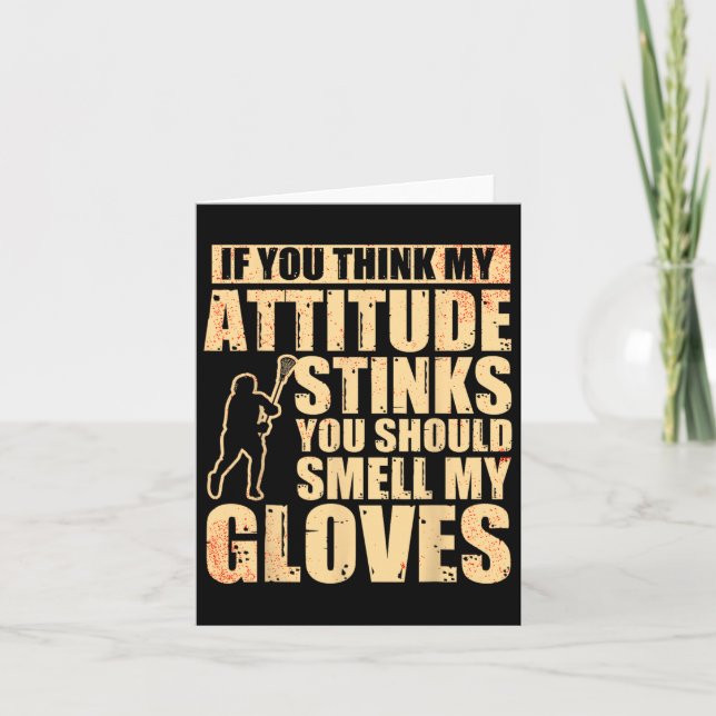 Cartão Lacrosse Goalie Lacrosse Luvas Stick Lax Goalie (Frente)