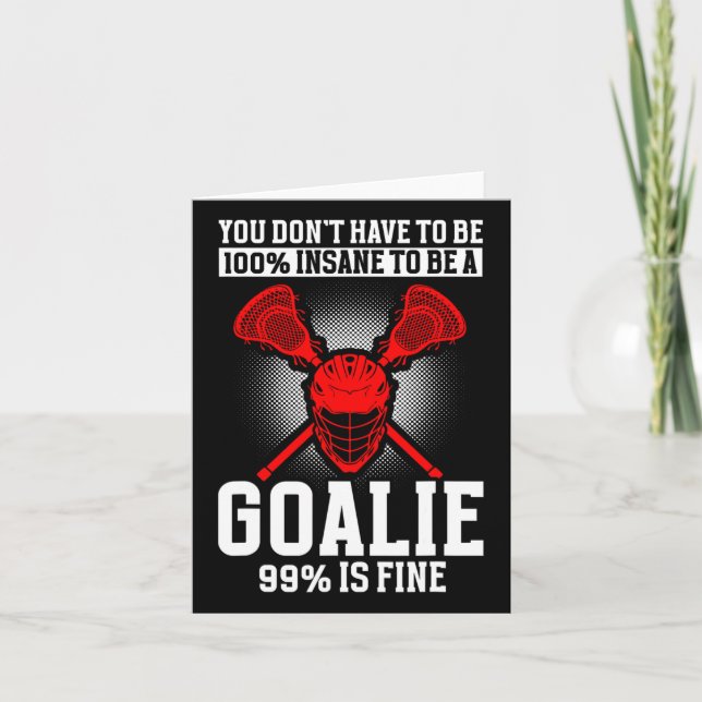 Cartão Lacrosse Goalie Lacrosse Luvas Stick Lax Goalie 1 (Frente)