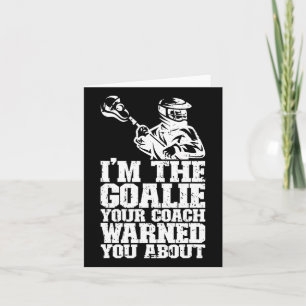Cartão Lacrosse Goalie Lax Goalkeeper Funny Lacrosse Play