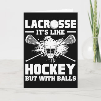 Cartão Lacrosse It's Like Hockey But With Funny Player