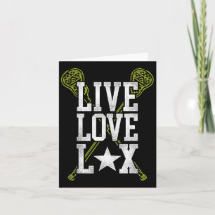 Cartão Lacrosse Lax Live Love Lax