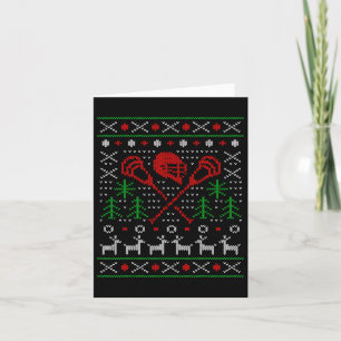 Cartão Lacrosse Lax Ugly Christmas