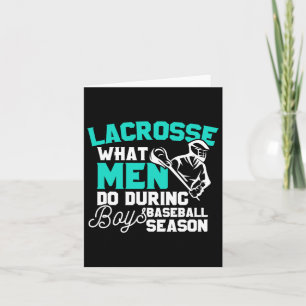 Cartão Lacrosse O Que Os Homens Fazem Durante O Presente