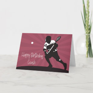 Cartão Lacrosse Player for Lacrosse Coach Birthday