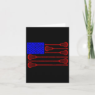 Cartão Lacrosse Player Independence Day Lax Patriotic Goa