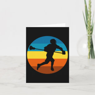Cartão Lacrosse Retro Sunset - Jogadores De Lacrosse