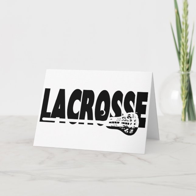 Cartão Lacrosse Stick Black and White (Frente)