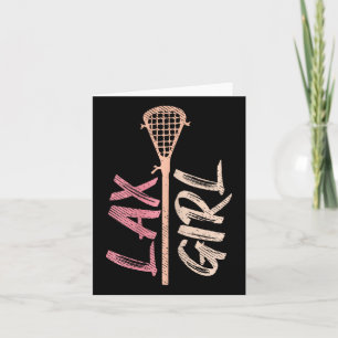 Cartão Lacrosse Stick Lax Girl Player Mãe Goalie Wife Wom