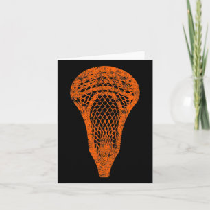 Cartão Lacrosse Stick Vintage Orange Team Color Lax