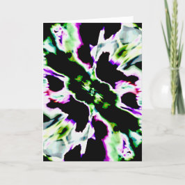 Cartão Lacy Abstrato Petal Lacy Verde Roxo