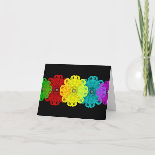 Cartão Lacy Flowers with Pearls Greeting and Note Card (Frente)