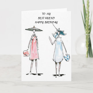 Cartão Ladies Out Shopping Birthday Card