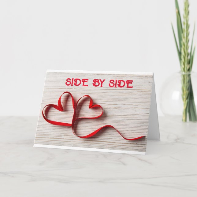 CARTÃO LADO A LADO PARA A ETERNIDADE - NOSSO "ANIVERSÁRIO (Frente)