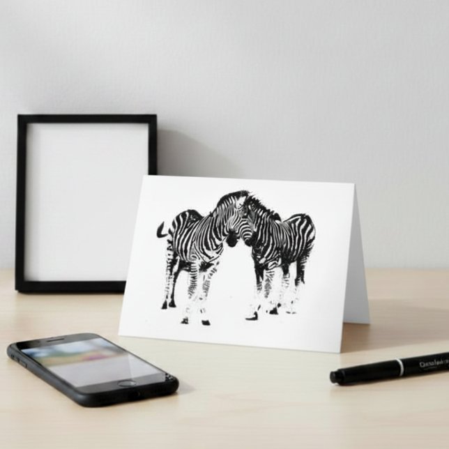 Cartão lado a lado -zebras (Criador carregado)