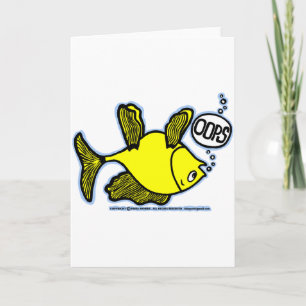 Cartão Lado Para Baixo Peixe!