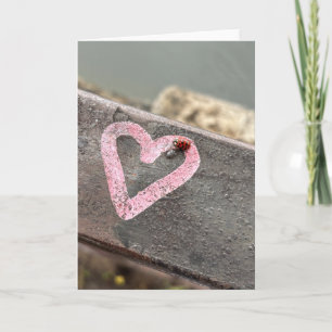 Cartão Lady Bug Heart