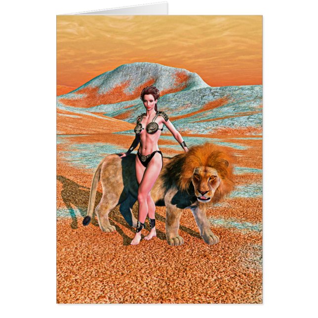 Cartão Lady e Lion (Frente)