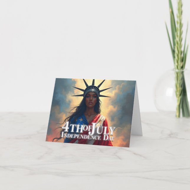 Cartão Lady Liberty Reimaginada – Uma Nova Face da Liberd (Frente)