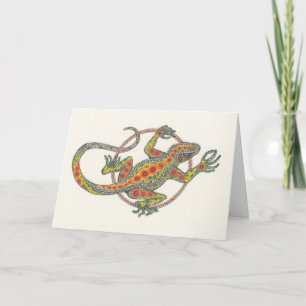 Cartão "Lady Luck" Lizard Notecard