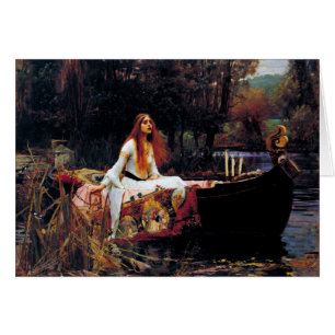 Cartão Lady Of Shallot no Boat J.W. Waterhouse Fine Art