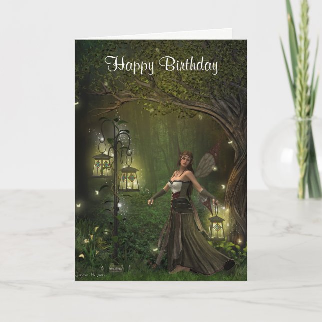 Cartão Lady of the Lanterns Birthday Card (Frente)