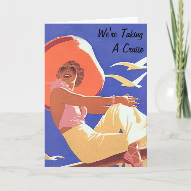 Cartão Lady On a Cruise (Frente)