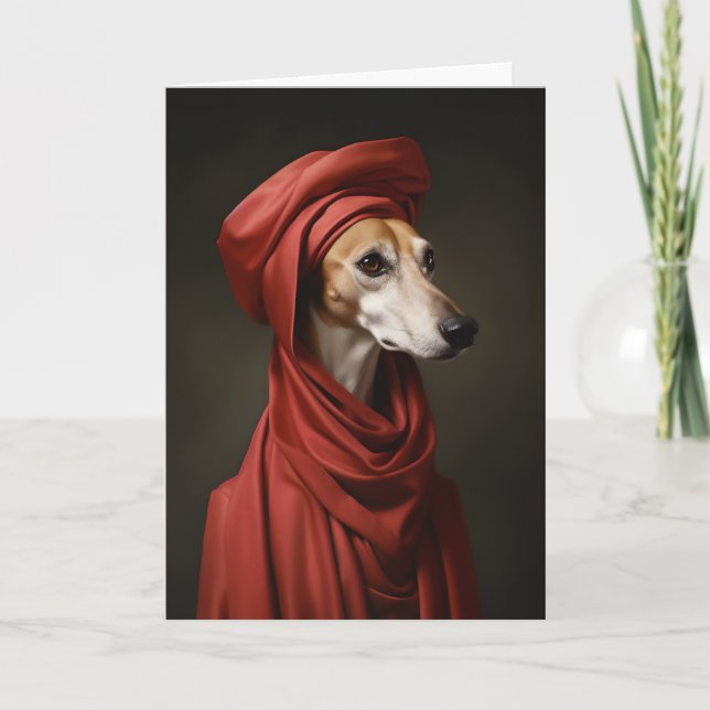 Cartão Lady Saluki Dog (Frente)