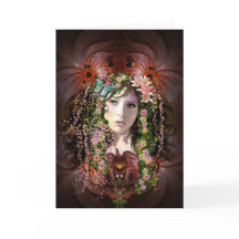 Lady Spring Goddess Blank Note Card