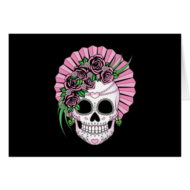 Cartão Lady Sugar Skull (Frente Horizontal)