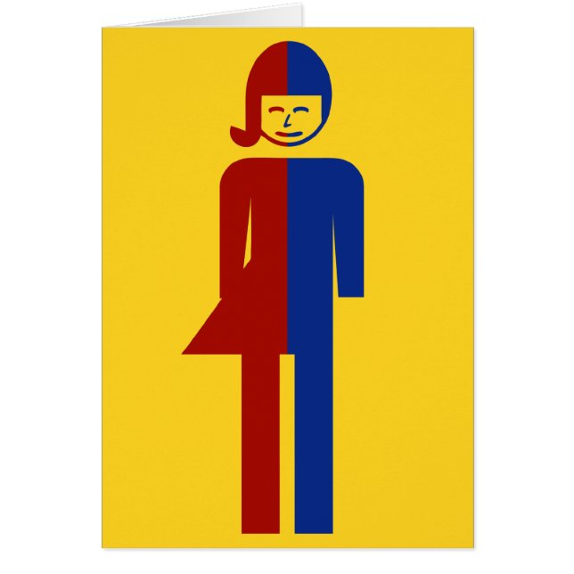 Cartão Ladyboy / Tomboy Toilet ⚠ Sinal Tailandês ⚠ (Frente)