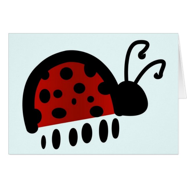 Cartão Ladybug (Frente Horizontal)