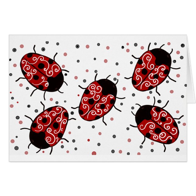 Cartão Ladybug (Frente Horizontal)