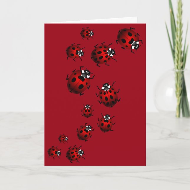 Cartão Ladybug - Cartão de Arte Ladybug Personaliz (Frente)