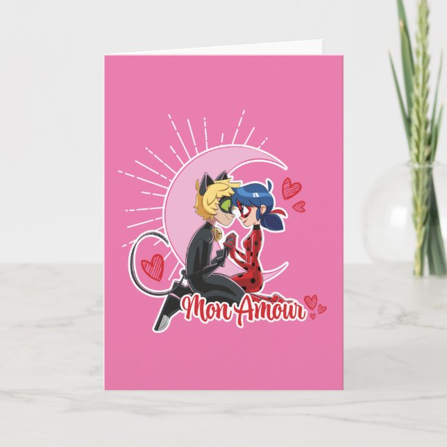 Cartão Ladybug & Cat Noir | Meu Amor (Frente)