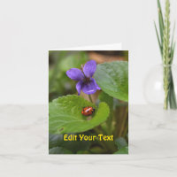 Ladybug em Flores de Violeta Doce