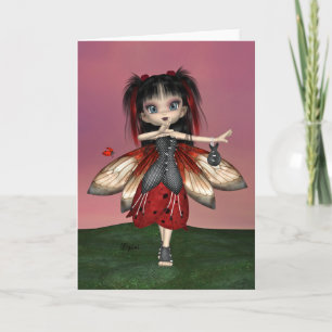 Cartão "Ladybug Fae" Greeting Card