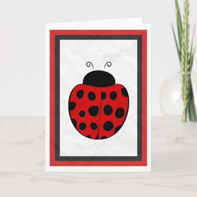 Cartão Ladybug Greeting Card (Frente)