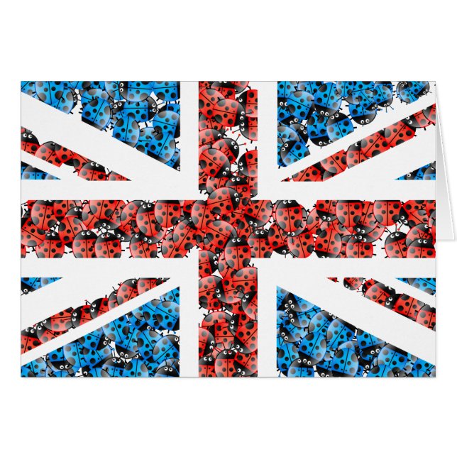 Cartão Ladybug Reino Unido (Frente Horizontal)