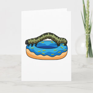 Cartão Lagarta com Donut