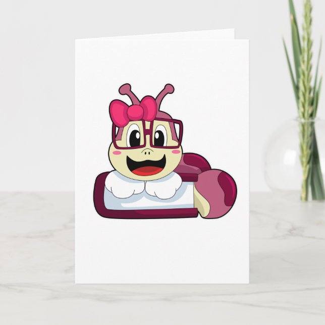 Cartão Lagarta com Fita (Frente)